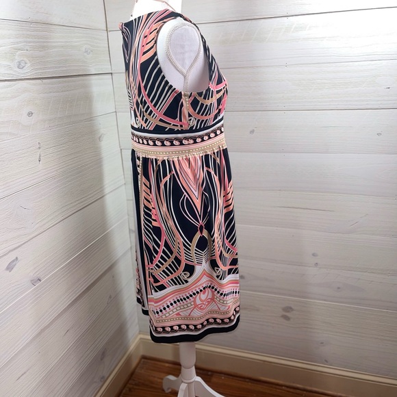 Chelsea Suite Art Deco Print Dress 10 FREE SHIP - Picture 3 of 5